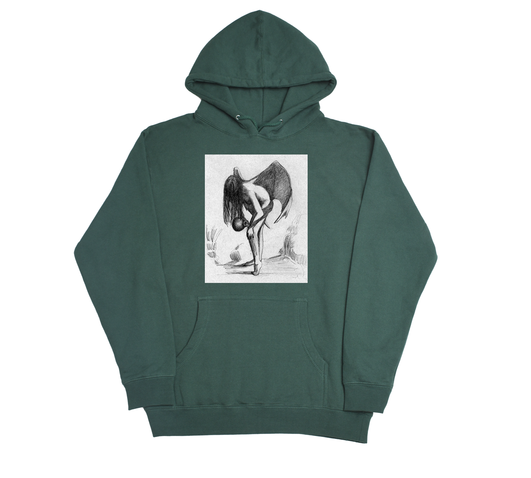 SUCCUBUS HOODIE - FOREST GREEN