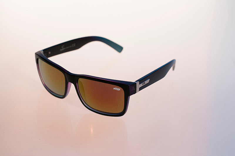 DOODE Black/Blue Lens on Black Sunglasses